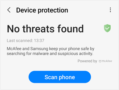 scan malware if smart switch is stuck on samsung