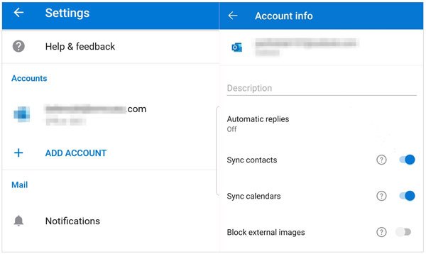 synchroniser les tâches Outlook avec Android à l'aide de l'application Outlook