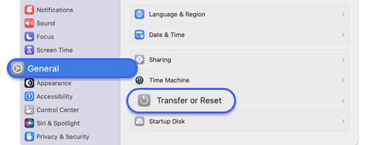 reset mac