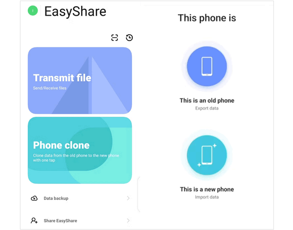 使用easyshare将oppo数据克隆到vivo