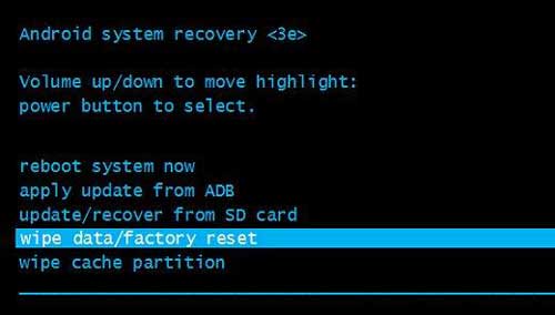 wipe the lock on android tablet via factory reset