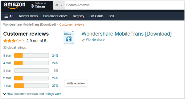 avis clients de mobiletrans sur amazon