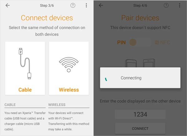 use xperia transfer mobile to transfer data from one phone to a sony xperia phone